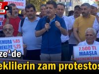 Gebze'de emeklilerin zam protestosu