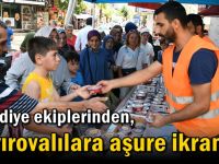 Belediye ekiplerinden, Çayırovalılara aşure ikramı