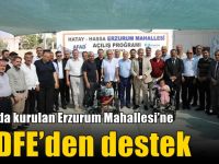 Hatay’da kurulan Erzurum Mahallesi’ne KEDFE’den destek
