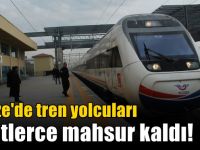 Gebze'de tren yolcuları saatlerce mahsur kaldı!