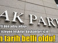 AK Parti’den aday adayı olmak isteyen teşkilat başkanları için son tarih belli oldu!