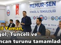 Yaman, Bingöl, Tunceli ve Erzincan turunu tamamladı