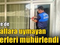 Gebze’de kurallara uymayan işyerleri mühürlendi