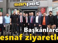 Başkanlardan esnaf ziyaretleri