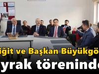 Kaymakam Özyiğit ve Başkan Büyükgöz Bayrak Töreninde