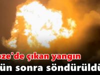 Gebze'de ki o yangın günler sonra tamamen söndürüldü!