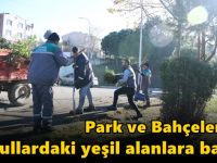 Park ve Bahçelerden okullardaki yeşil alanlara bakım