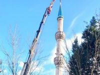 Büyükşehir, Elmalık Camii’nin minare külahını yeniledi