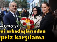 Çiftçi’ye, mesai arkadaşlarından sürpriz karşılama