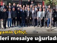 Bünyamin Çiftçi, işçileri mesaiye uğurladı