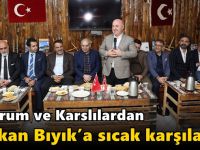 Erzurum ve Karslılardan Başkan Bıyık’a sıcak karşılama