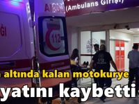 Tırın altında kalan motokurye hayatını kaybetti