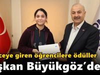 Dereceye giren öğrencilere ödüller