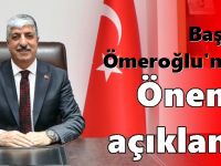 Başkan Ömeroğlu’ndan açıklama!