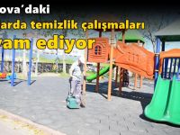 Çayırova’daki parklarda temizlik çalışmaları devam ediyor