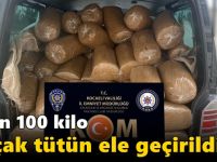 1 ton 100 kilo kaçak tütün ele geçirildi