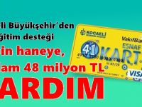 Kocaeli Büyükşehir’den dev eğitim desteği