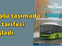 Toplu taşımada kış tarifesi düzenlemesi