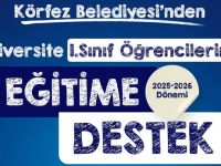 Körfez Belediyesinden üniversite öğrencilerine eğitim desteği