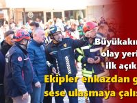 Ekipler enkazdan gelen sese ulaşmaya çalışıyor