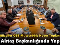 Gebze Güzeller OSB Müteşebbis Heyet Toplantısı Vali Aktaş Başkanlığında Yapıldı
