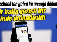 Facebook’tan gelen bu mesaja dikkat!