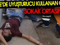 GEBZE’DE UYUŞTURCU KULLANAN GENÇ SOKAK ORTASINDA…..