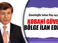 Davutoğlu: 'Kobani güvenli bölge ilan edilsin'