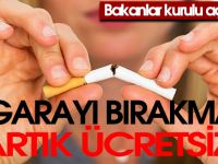 Sigarayı bıraktırma ürünleri ücretsiz oldu