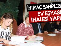 İhtiyaç sahipleri için ev eşyası ihalesi yapıldı