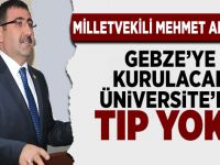 Gebze’ye kurulacak üniversitede tıp yok