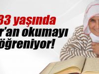 83 yaşındaki Döndü nine Kur’an okumayı öğreniyor