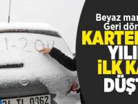 Kartepe'ye yılın ilk karı düştü