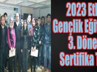 2023 Etkili Gençlik Eğitimleri 3. Dönem Sertifika Töreni