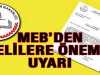 Meb'den Velilere Uyarı