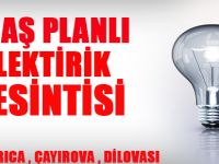 Sedaş planlı elektrik kesintisi