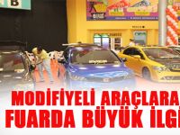 Modifiyeli araçlara fuarda büyük ilgi