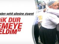 Şehit ailesinden şehit ailesine taziye ziyareti