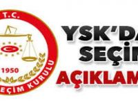 YSK'dan Seçim Açıklaması