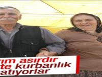 Kurban pazarında yarım asırdır birlikte olan çift