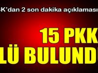 15 PKK'lı ölü bulundu!