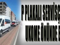 P Plakalı Servisçilerden UKOME Önünde Eylem!