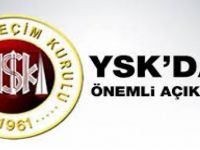 YSK'dan Önemli Açıklama