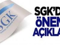 SGK'dan Önemli Açıklama