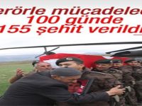 Terörle geçen 100 günde 155 şehit