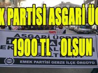 EMEK PARTİSİ ASGARİ ÜCRET 1900 TL OLSUN