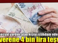 Sosyal yardım alan kişiyi istihdam eden işverene 4 bin lira teşvik