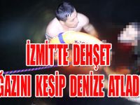 Bıçakla boğazını kesti, denize atladı!