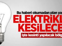 Elektrik Kesintisi Yapılacak!