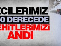 İzcilerimiz -40 derecede şehitlerimizi andı